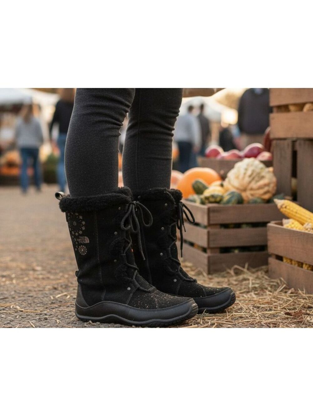 The North Face Abby Waterproof Suede Winter Snow Boots